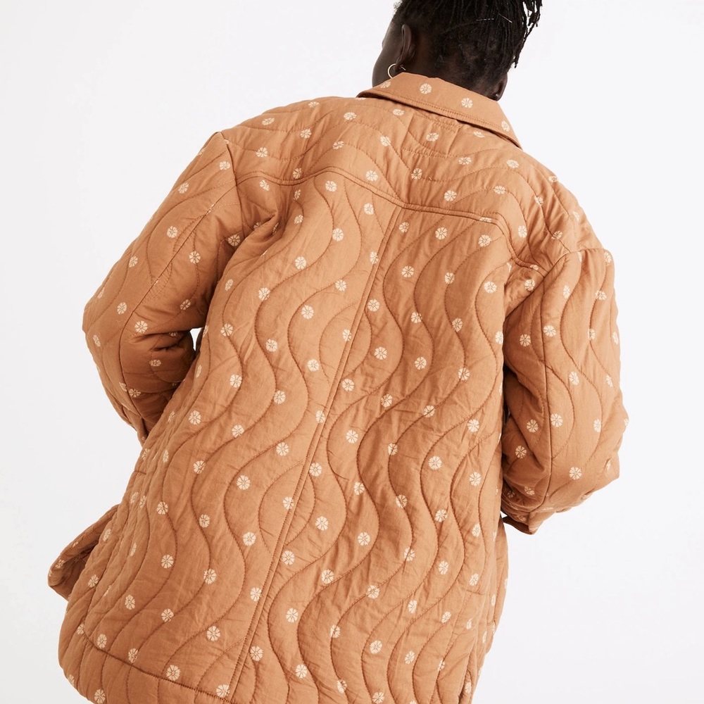 Madewell Brown Quilted Jacket XXS - Picture 4 of 6